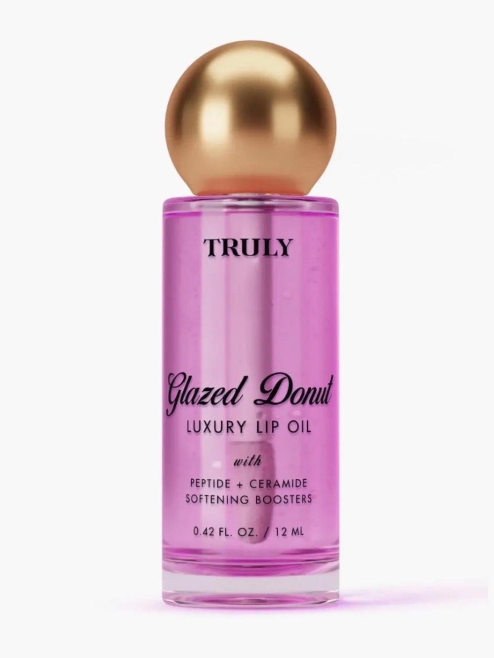 TRULY Glazed Donut Luxury Lip Oil - Purple with Gold Cap
